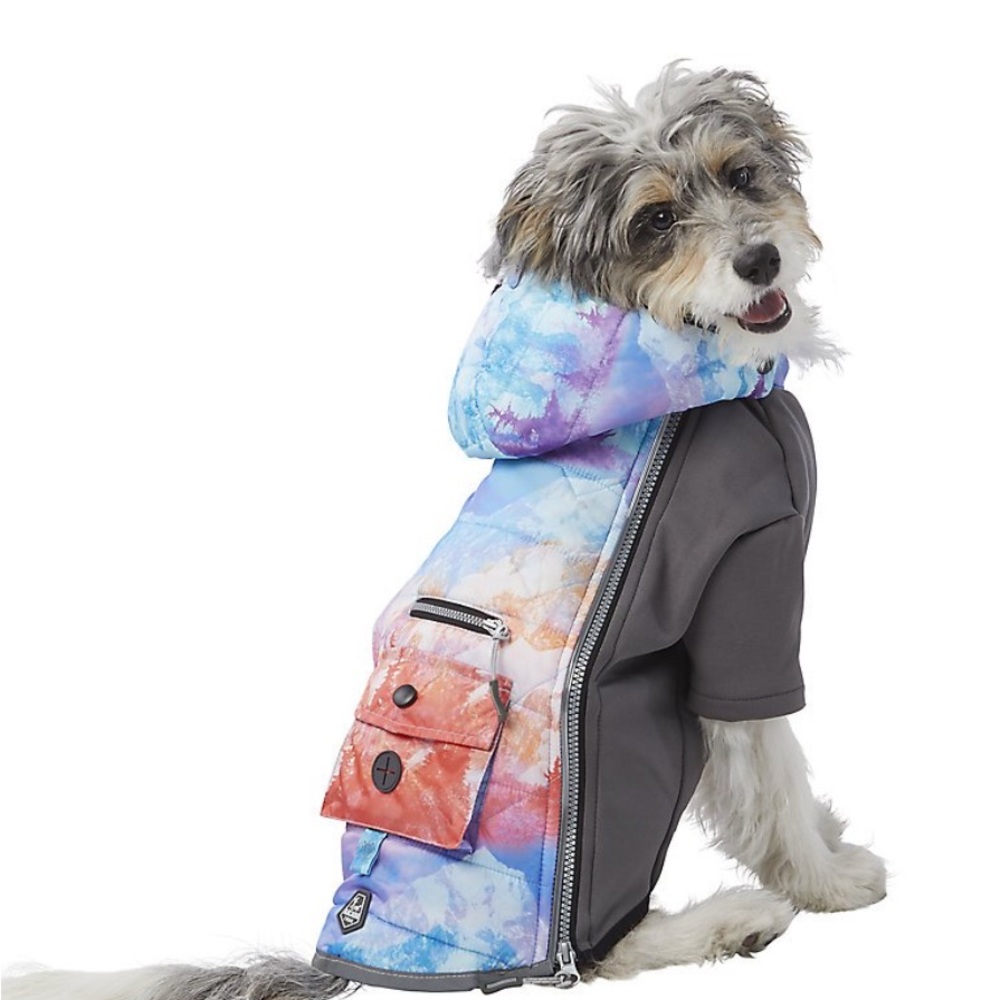 Arcadia Gray and Blue Dog Jacket